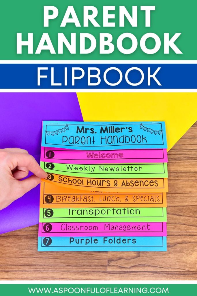 A parent handbook flipbook