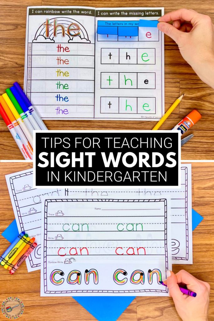 Tips for teaching sight words in kindergarten