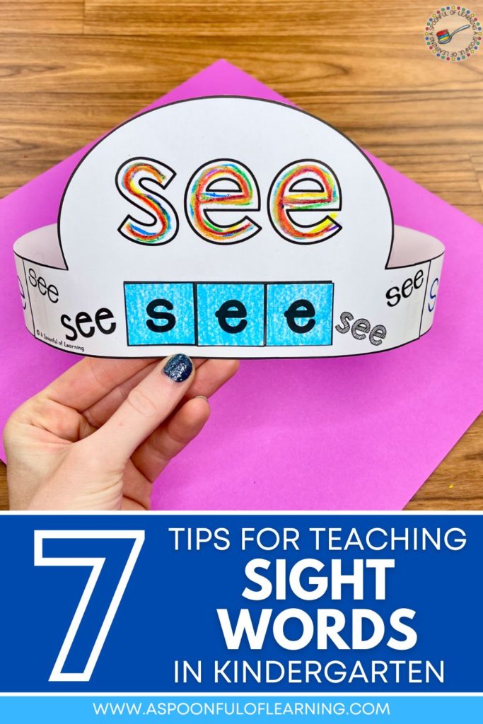 7 Tips for Teaching Sight Words in Kindergarten