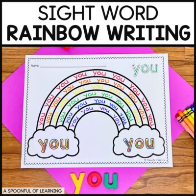 Sight Word Rainbow Writing: Free Template