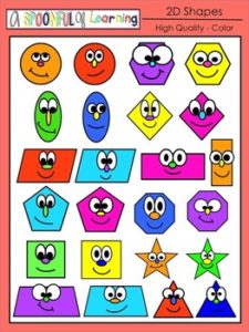 2D Shapes Clip Art - A Spoonful of Learning