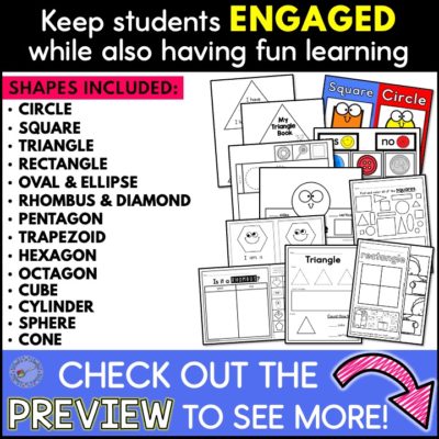 2D and 3D Shapes Activities and Worksheets BUNDLE - A Spoonful of Learning