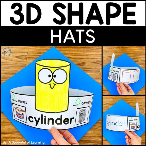 A cylinder shaped hat included in these 3D shaoe hats crafts.