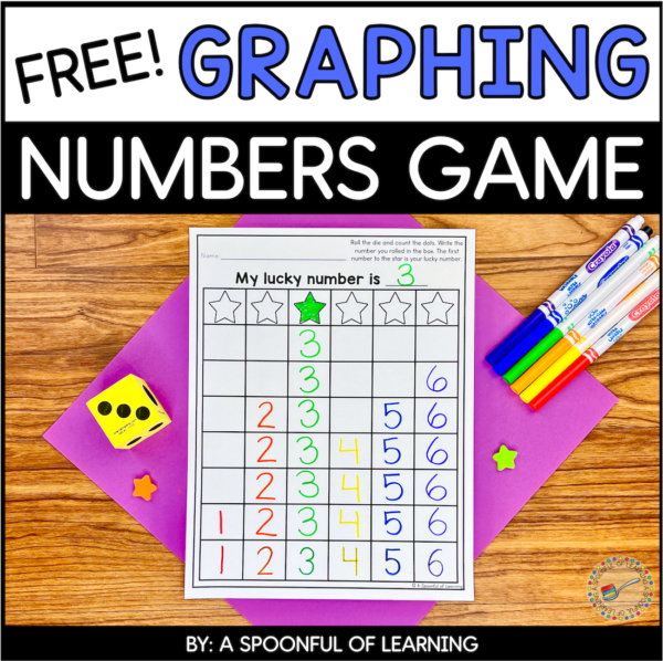 Example of a completed game that is included in this graphing activity freebie.