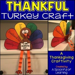 Thanksgiving Thankful Turkey Craft - A Spoonful of Learning