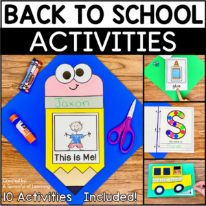 Back to School crafts, activities, and more for the first week of school.