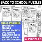 FREE Back to School Mystery Puzzles - A Spoonful of Learning