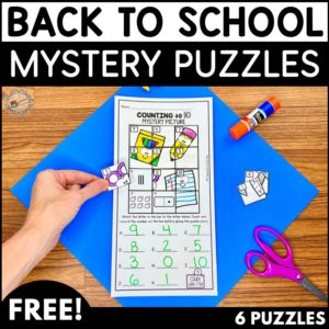 example of a free counting to 10 mystery puzzle worksheet.