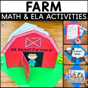 Farm literacy and math activities included in this farm themed unit.