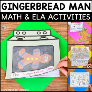 Gingerbread man activities and crafts from this unit.