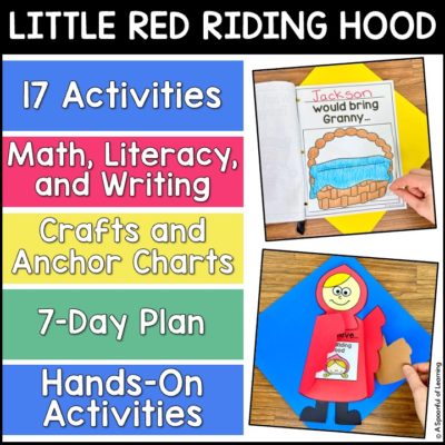 Little Riding Hood Math Little Red Riding Hood Unit - Crafts, Math, Literacy, and Writing ...