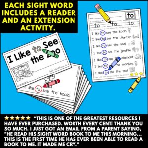 Sight Word Readers and Reading Fluency Activities - A Spoonful of Learning