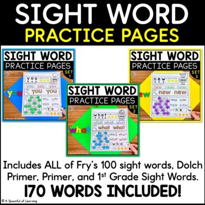 Sight Word Practice BUNDLE Sets 1-3 - A Spoonful of Learning