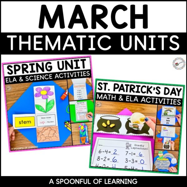 St. Patrick's Day Activities and All ABout Plants activities included in this March Units bundle.