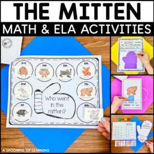 The Mitten by Jan Brett math and literacy activities.