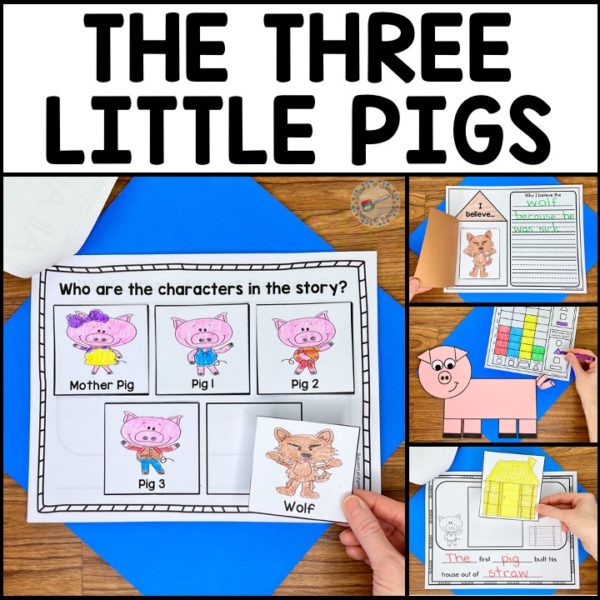 Math and Literacy activities included in this Three Little Pigs Unit.