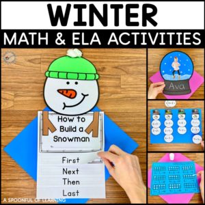 winter activities and crafts included in this winter unit