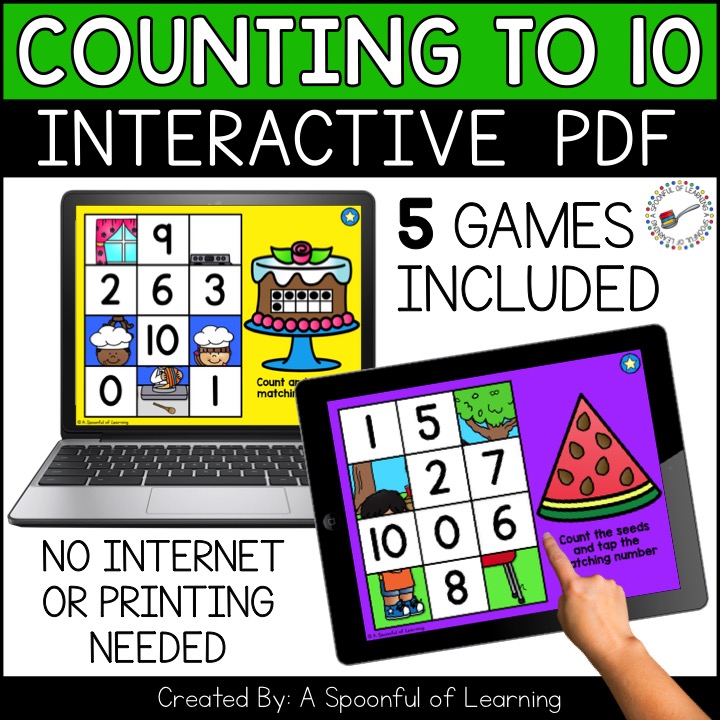 Digital Interactive Games Counting To 10 A Spoonful Of Learning