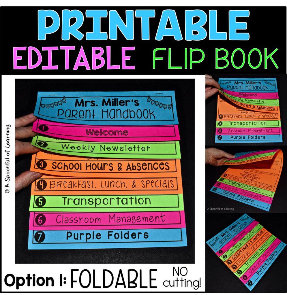 Meet The Teacher - Printable Editable Flip Book