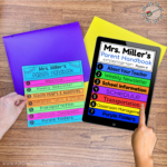 A printable flip book and a digital flip book for teachers to put their classroom information in one place when families meet the teacher.