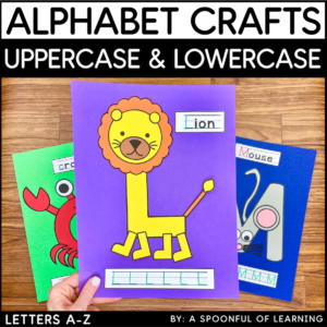 An example of the uppercase letter L craft that is a lion.