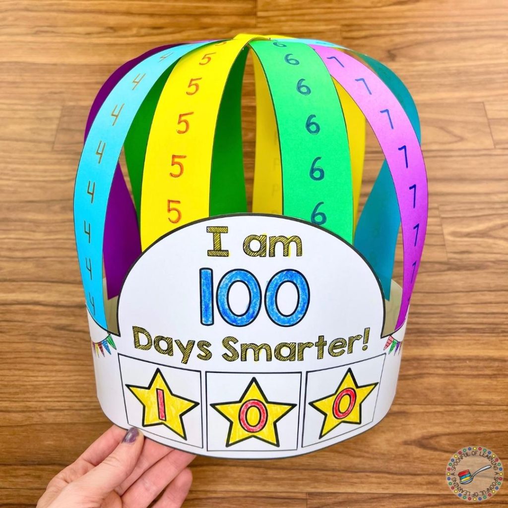 An example of a 100 days of school hat.