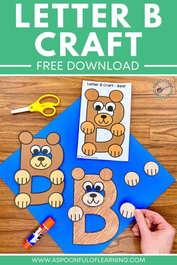 Letter B Craft - Alphabet Crafts - A Spoonful Of Learning