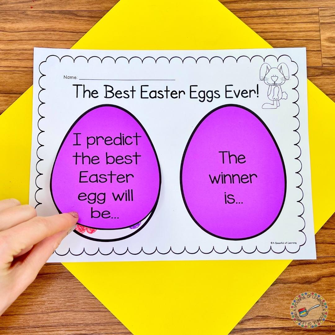 A prediction activity where students predict what they think will happen at the end of an Easter story.