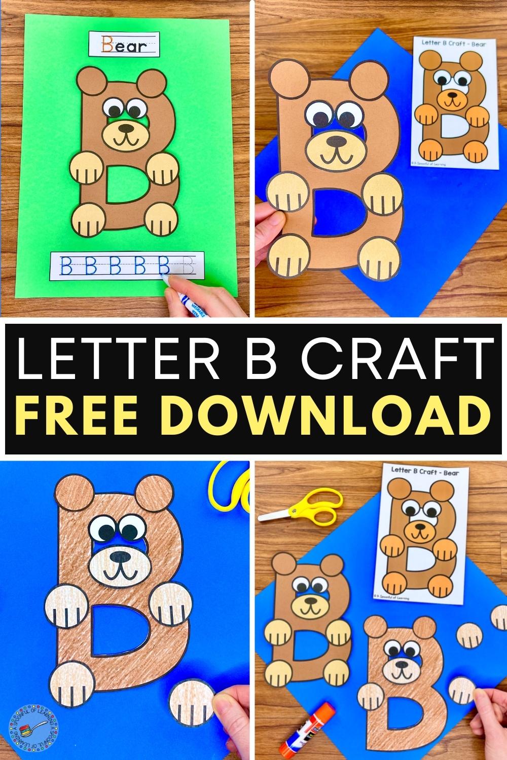 Letter B Craft - Alphabet Crafts - A Spoonful Of Learning