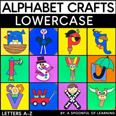 52 Fun and Easy Alphabet Letter Crafts - A Spoonful of Learning