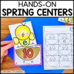 A middle vowel sounds center activity in this spring centers blog post. Students match the middle vowel sound letter on the bird to the correct picture on the nest.