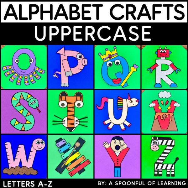 52 Fun and Easy Alphabet Letter Crafts - A Spoonful of Learning