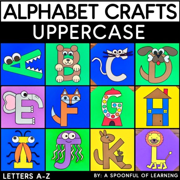 52 Fun and Easy Alphabet Letter Crafts - A Spoonful of Learning