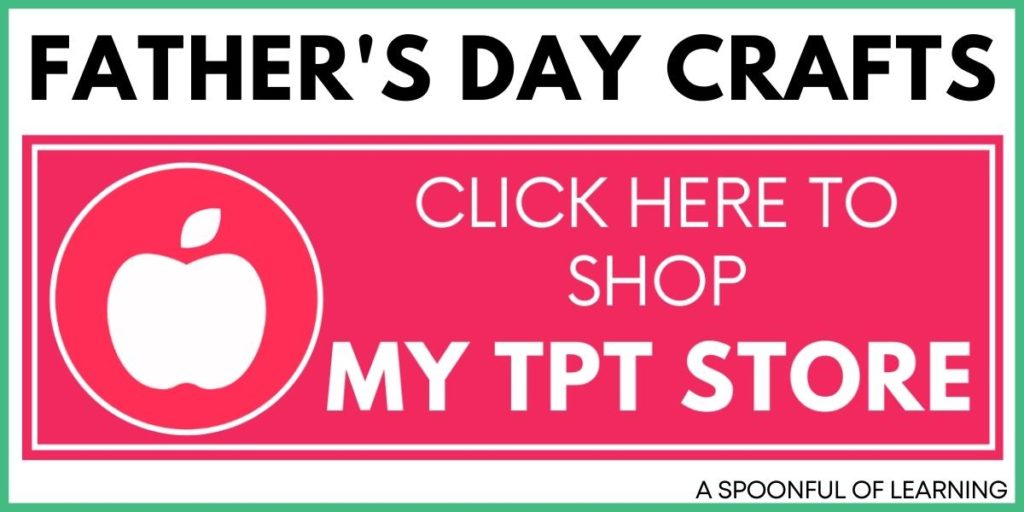 Father's Day Craft - Click Here to Shop My TPT Store