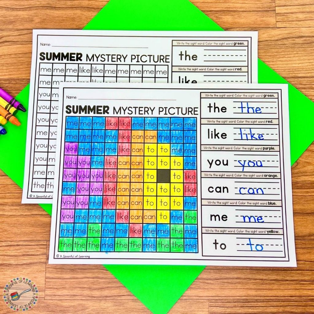 Summer mystery picture with a picture of a fish.