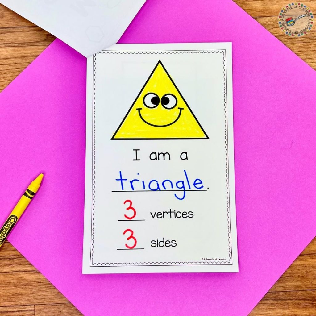 Triangle page of a 2D shape reader