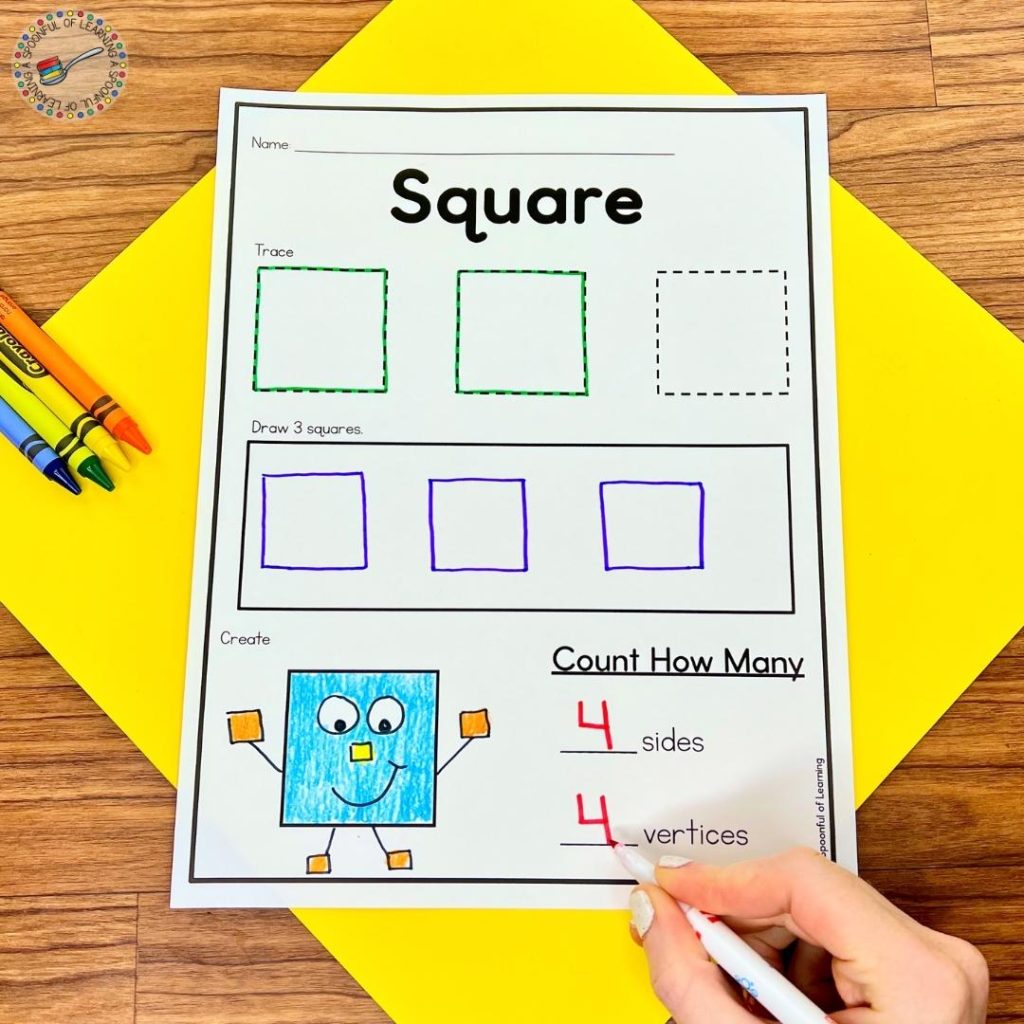 All About Square Worksheet