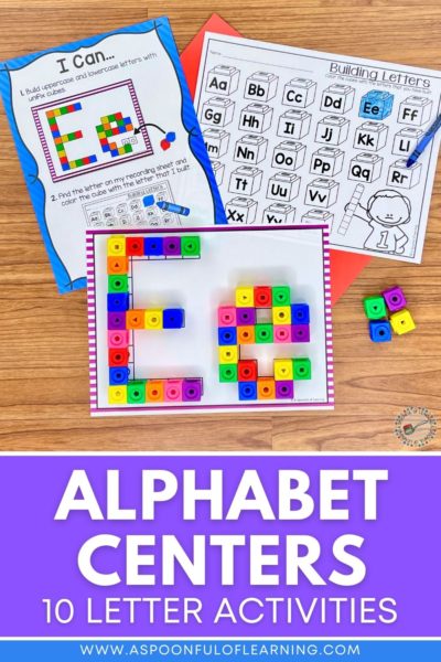 10 Hands-On Alphabet Centers - A Spoonful of Learning