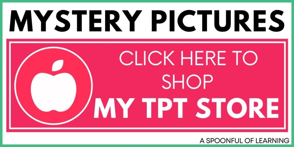 Mystery Pictures - Click Here to Shop My TPT Store