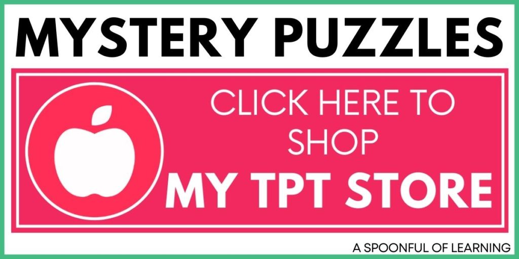 Mystery Puzzles - Click Here to Shop My TPT Store