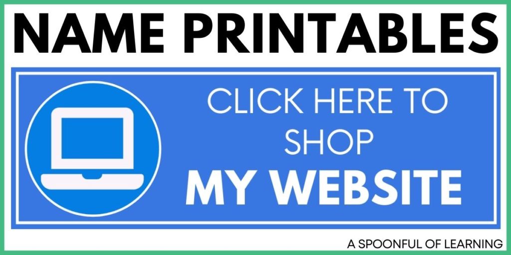 Name Printables - Click Here to Shop My Website