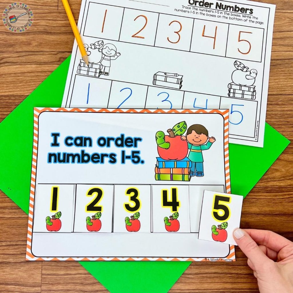 Ordering numbers 1 to 5