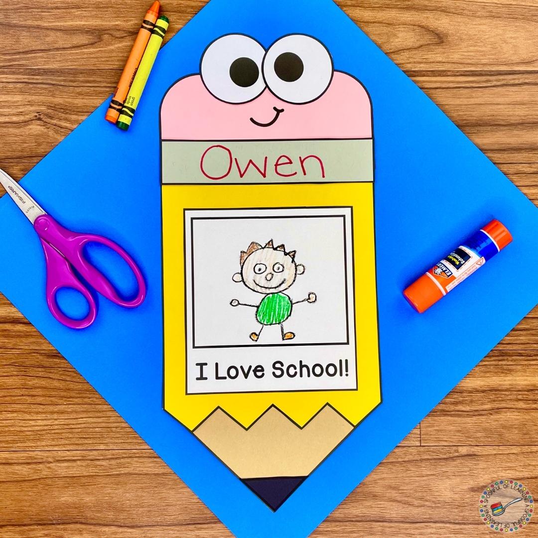 Back to School Crafts for Kindergarten - A Spoonful of Learning