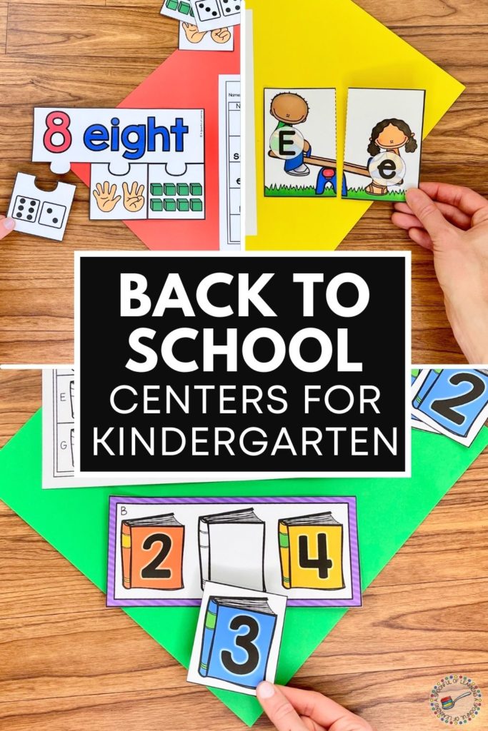 Back to school centers for kindergarten