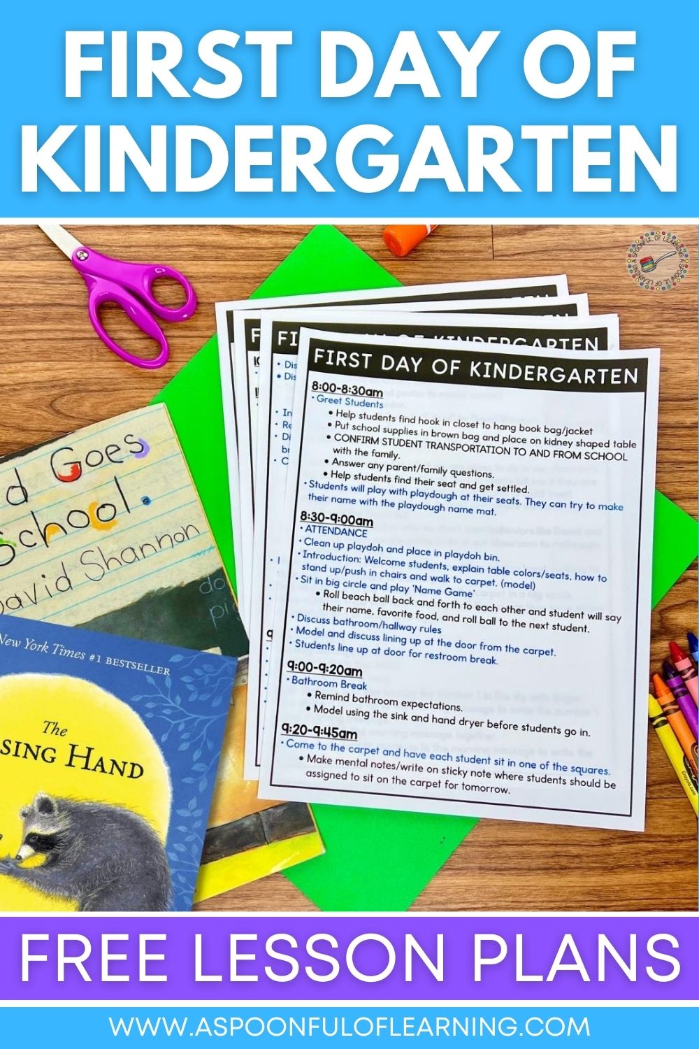 What to Plan for the First Day of Kindergarten - A Spoonful of Learning