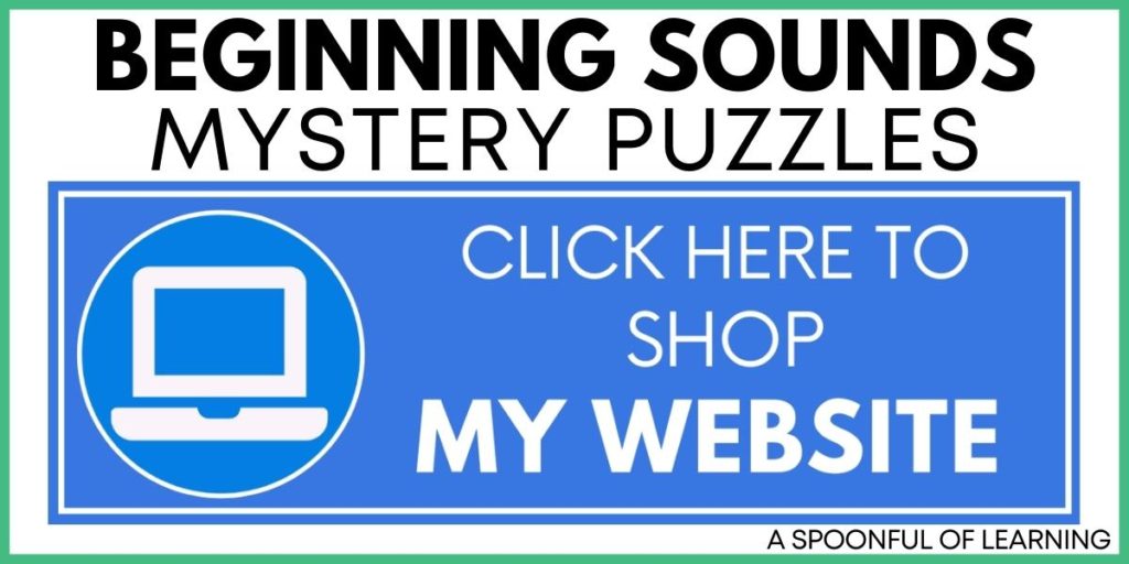 Beginning Sounds Mystery Puzzles - Click Here to Shop My Website
