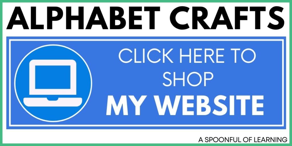 Alphabet Crafts - Click Here to Shop My Website