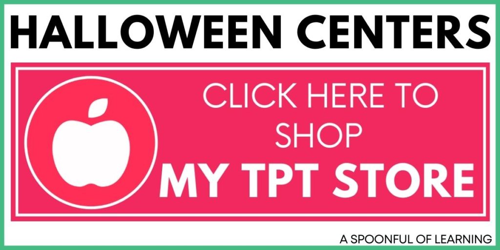 Halloween Centers - Click Here to Shop My TPT Store