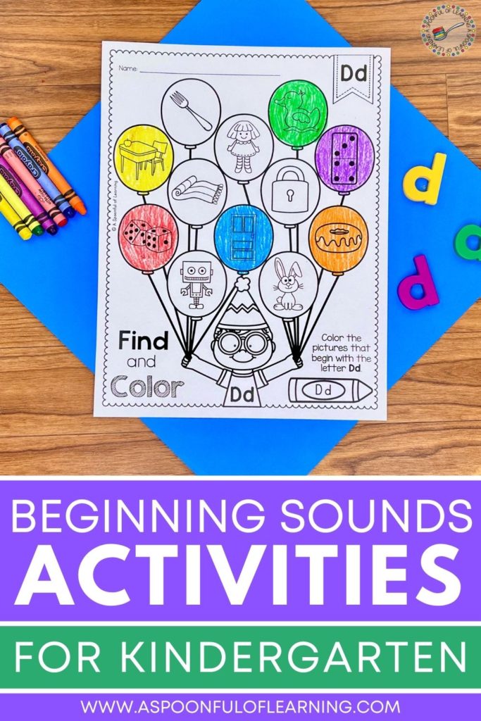 Beginning Sounds Activities for Kindergarten