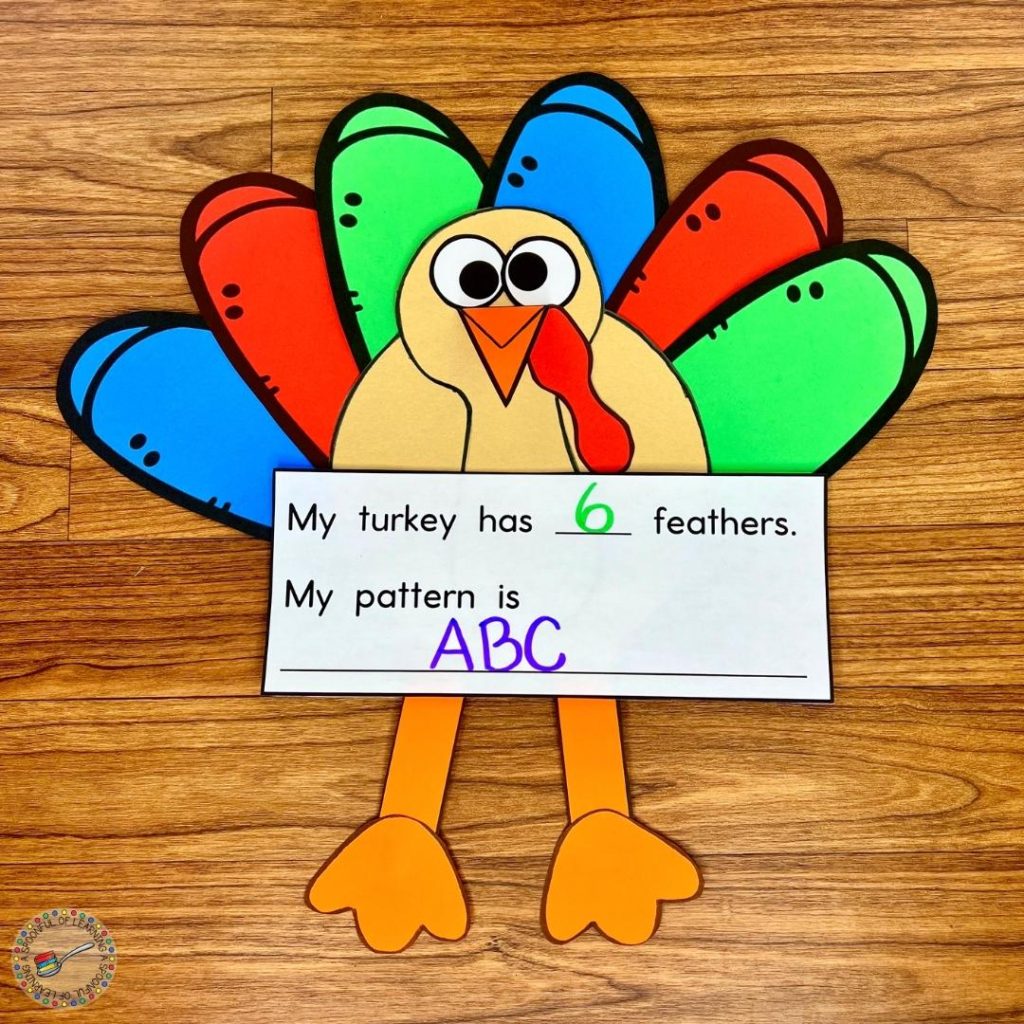 A completed turkey pattern craft